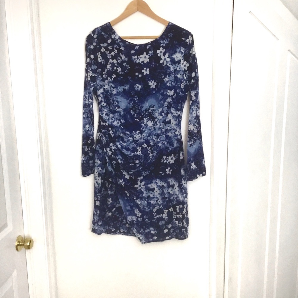 Piperlime | Silk sheath dress with ruching and front wrap design